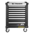 Facom JET.8NM3AS 8 Drawer 3 Module Mobile Roller Cabinet Safety Range – Black