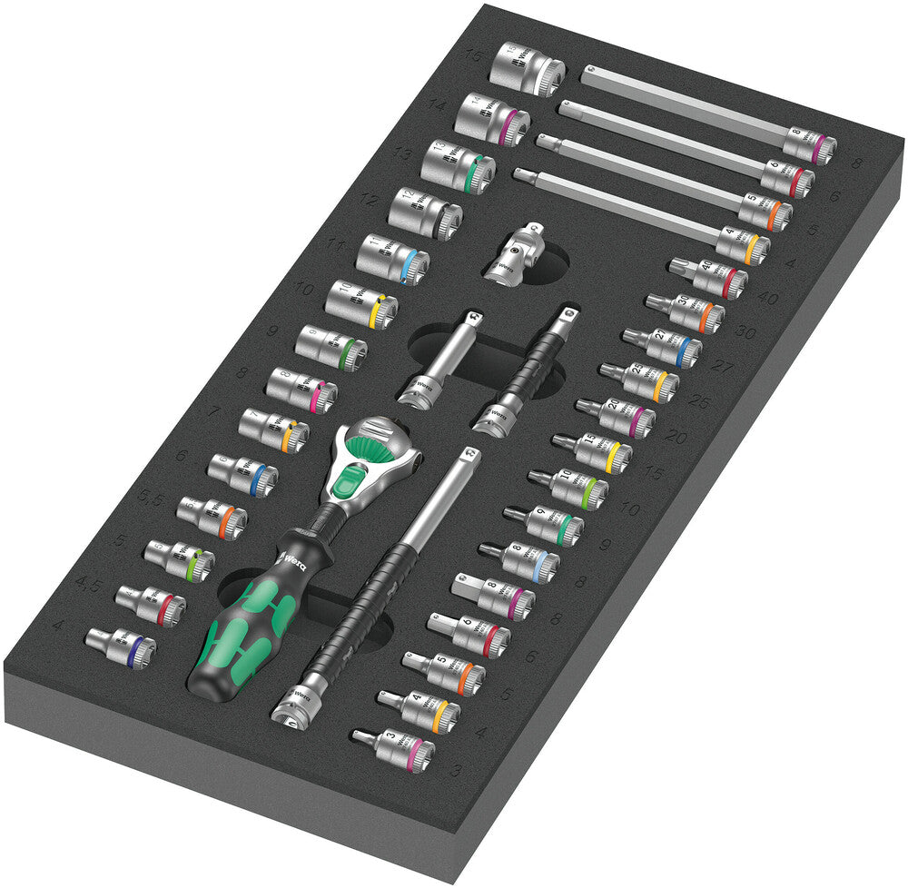 Wera 9825 Thermogevormde spons voor Zyklop C, 1/2, Impaktor