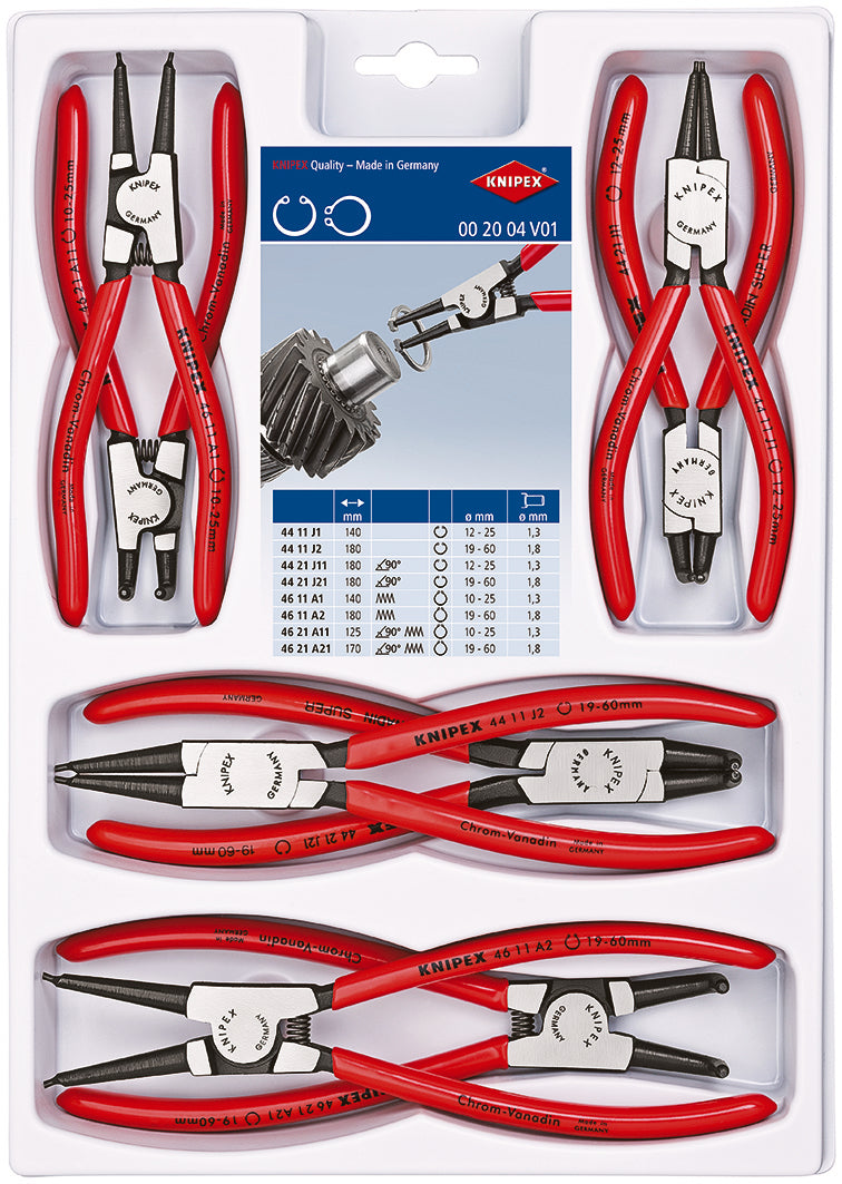 Knipex 00 20 04 V01 8pce Circlip Plier Set