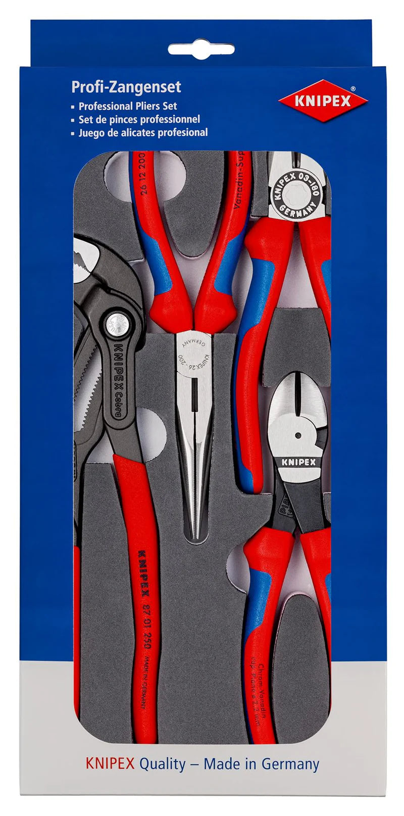 Knipex 00 20 01 V15 4pce Basic Plier Set In Foam Tray