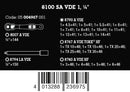 Wera 004967 22pc 8100 SA VDE 1 Zyklop 1/4" VDE Ratchet Socket Set