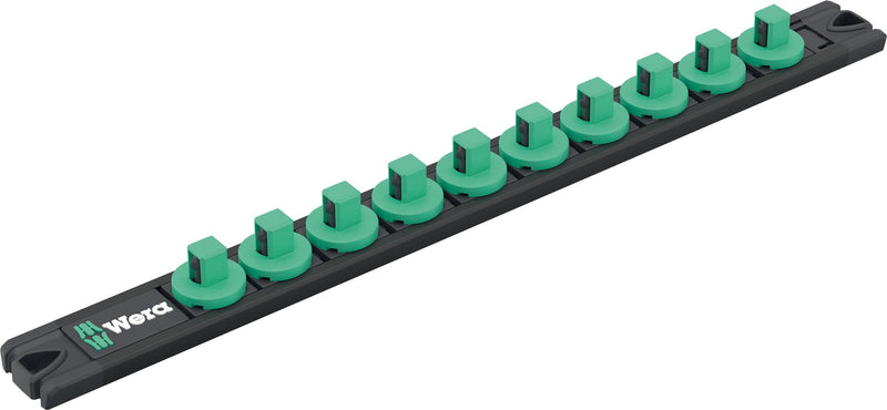 Wera 005452 9pc Magnetic Socket Rail B Impaktor Imperial 1 Socket Set, 3/8"