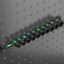 Wera 005452 9pc Magnetic Socket Rail B Impaktor Imperial 1 Socket Set, 3/8"