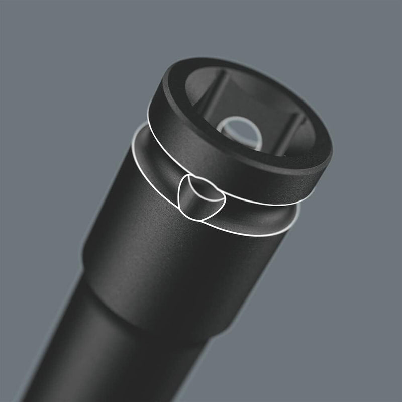 Wera 005590 10pc 9660 Magnetic Socket Rail B Impaktor Deep Impact Socket Set, 3/8"