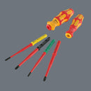 Wera 006610 17pc KK VDE 17 Extra Slim 2 Tool Finder Ratchet Screwdriver Set With Pliers