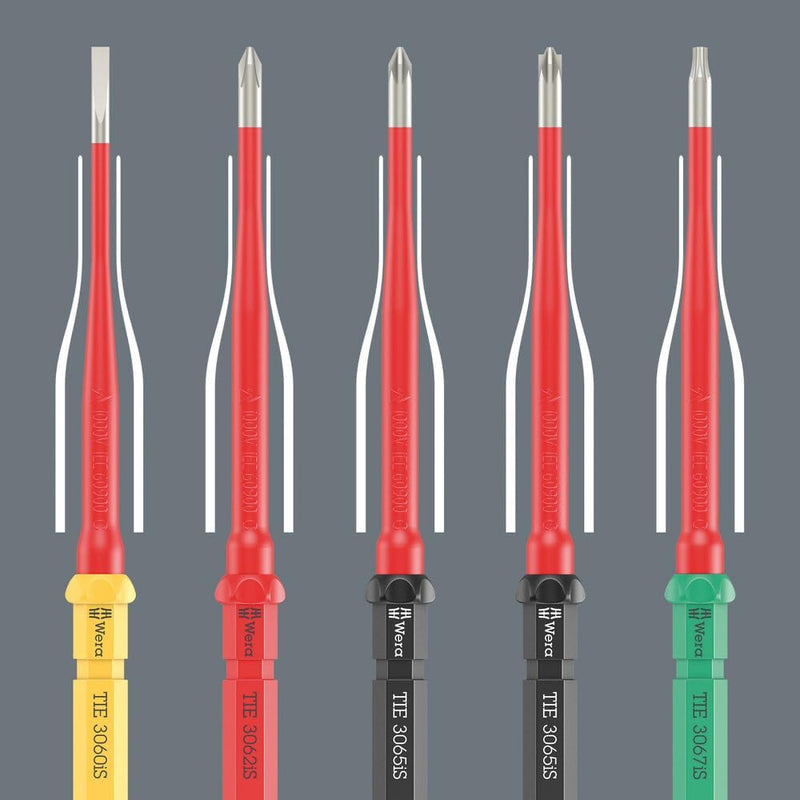 Wera 006631 KK VDE Stainless 17 Extra Slim1 Tool Finder Twin Interchangeable Screwdriver Set