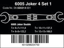 Wera 020314 4pc 6005 Joker 4 Set 1 Double Open End Spanner Set