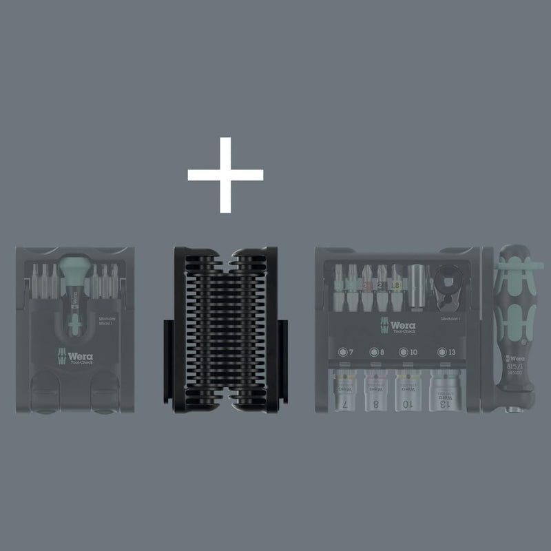 Wera 049020 Tool-Check Modular Set 1, 50 Piece Socket & Bit Set