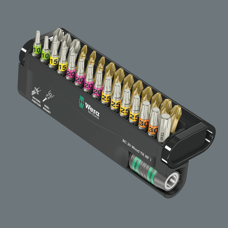Wera 057437 30pc Bit-Check 30 Wood TX HF 1 SB