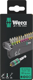 Wera 057437 30pc Bit-Check 30 Wood TX HF 1 SB