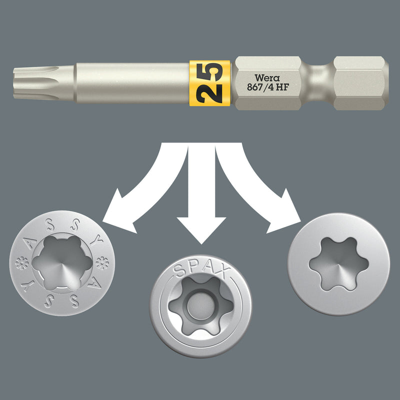 Wera 073639 6pc Bit-Check 6 Wood TX HF 1 SB