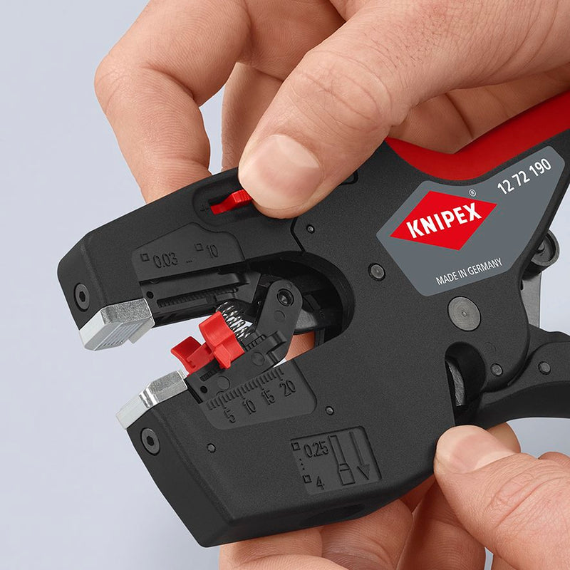 Knipex 12 72 190 190mm 0.03 and 10 mm² NexStrip Multi-Tool Wire Stripper Pliers for Electricians