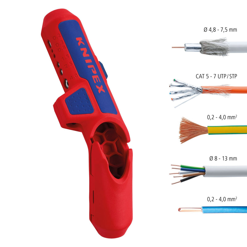 Knipex 16 95 01 ErgoStrip® Universal Wire Stripping Tool - Right Handed