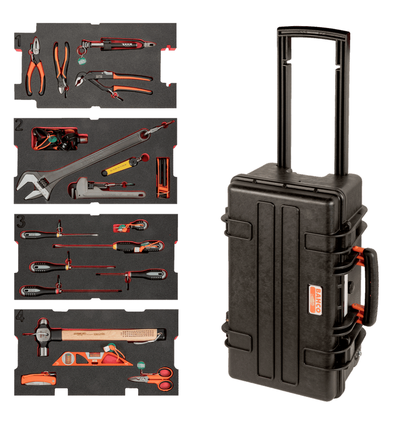 Bahco 4750RCHDW01FF4 29pce Offshore Oil and Gas Crane Maintenance Toolkit With Heavy Duty Rigid Case