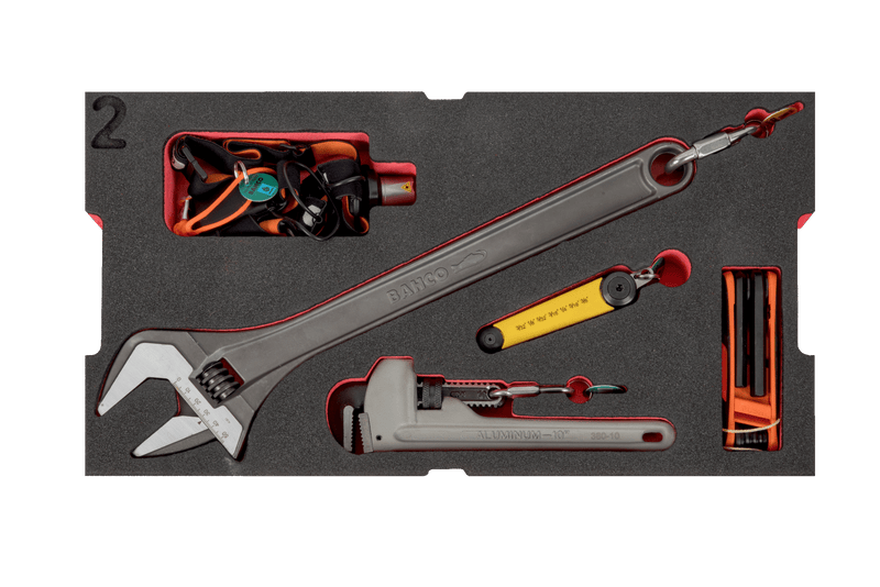 Bahco 4750RCHDW01FF4 29pce Offshore Oil and Gas Crane Maintenance Toolkit With Heavy Duty Rigid Case