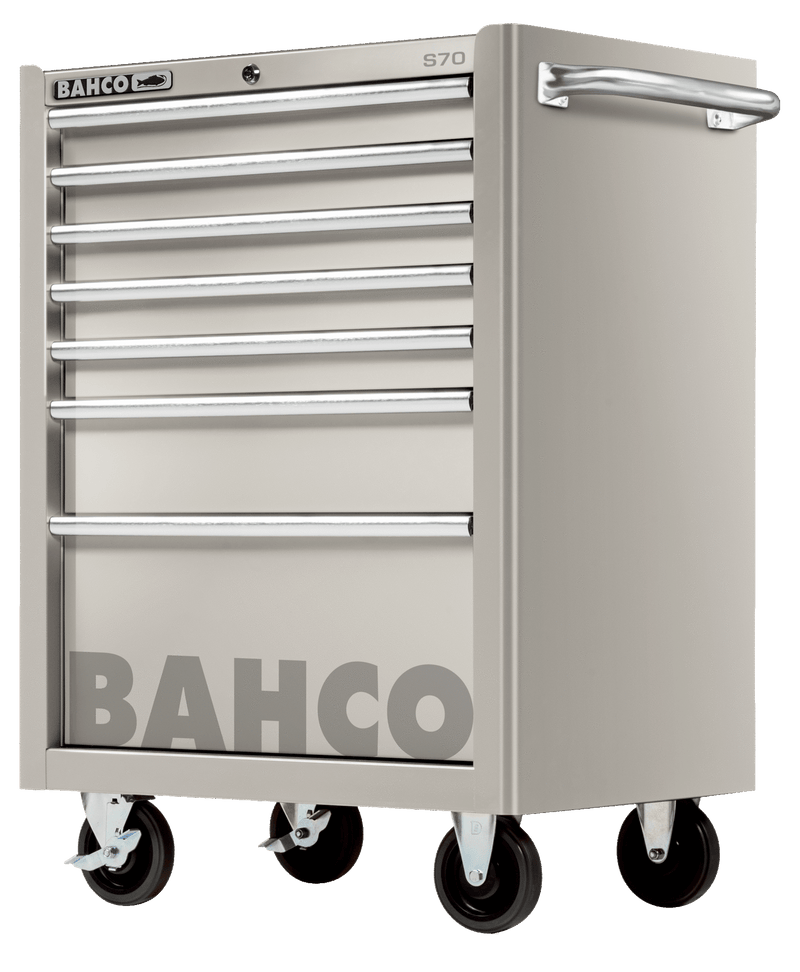 Bahco 1470K7SS S70 Classic 7 Drawer Stainless Steel Mobile Roller Cabinet