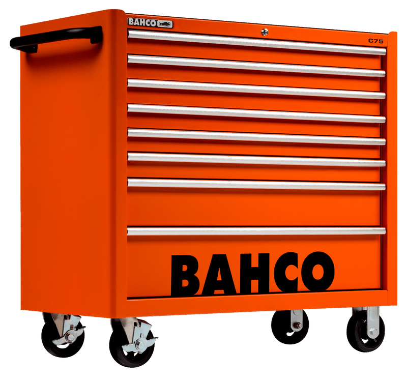 Bahco 1475KXL8 C75 8 Drawer 40" Orange Classic Mobile Roller Cabinet
