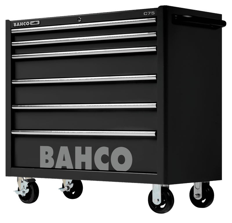 Bahco 1475KXL6BLACK C75 6 Drawer 40" Black Classic Mobile Roller Cabinet