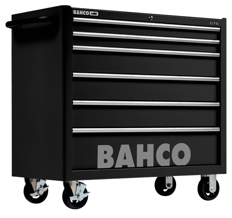 Bahco 1475KXL6BLACK C75 6 Drawer 40" Black Classic Mobile Roller Cabinet