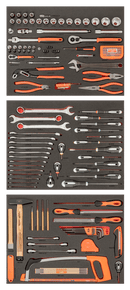 Bahco FF1ASET-BASIC 158pce General Purpose 3 Foam Tool Kit