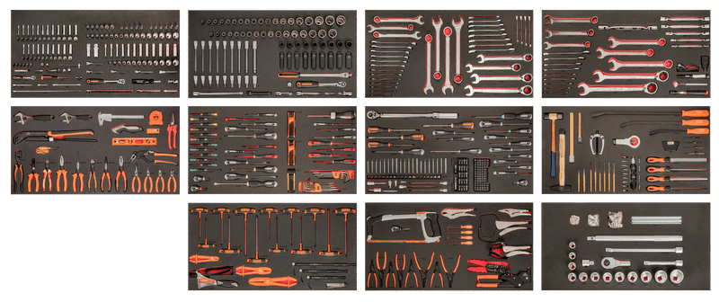 Bahco FF1BSET-MONSTER 758pce Foam Inlay General Purpose Tool Kit Tool