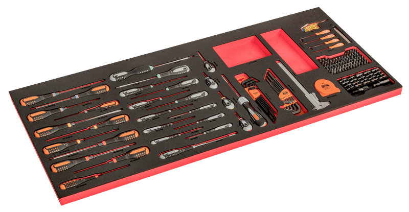 Bahco XXL 488pce Foam Inlay General Purpose Tool Kit with 53" Heavy Duty Tool Trolley