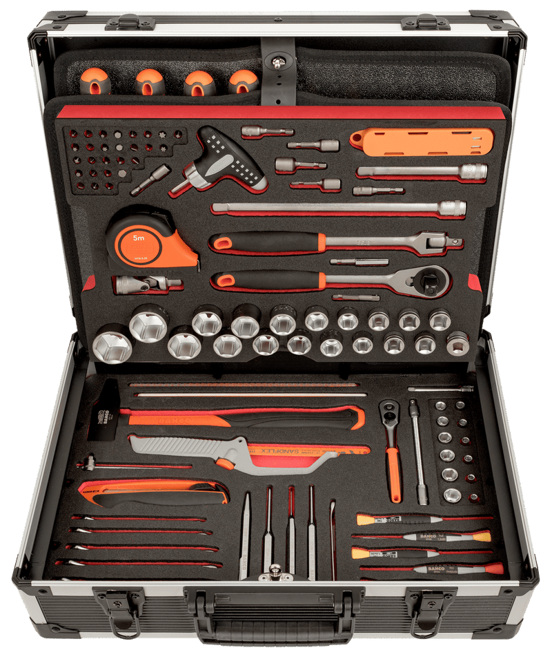 Bahco 4750ALC01FF1 148pce General Purpose Toolkit in Aluminium Tool Box