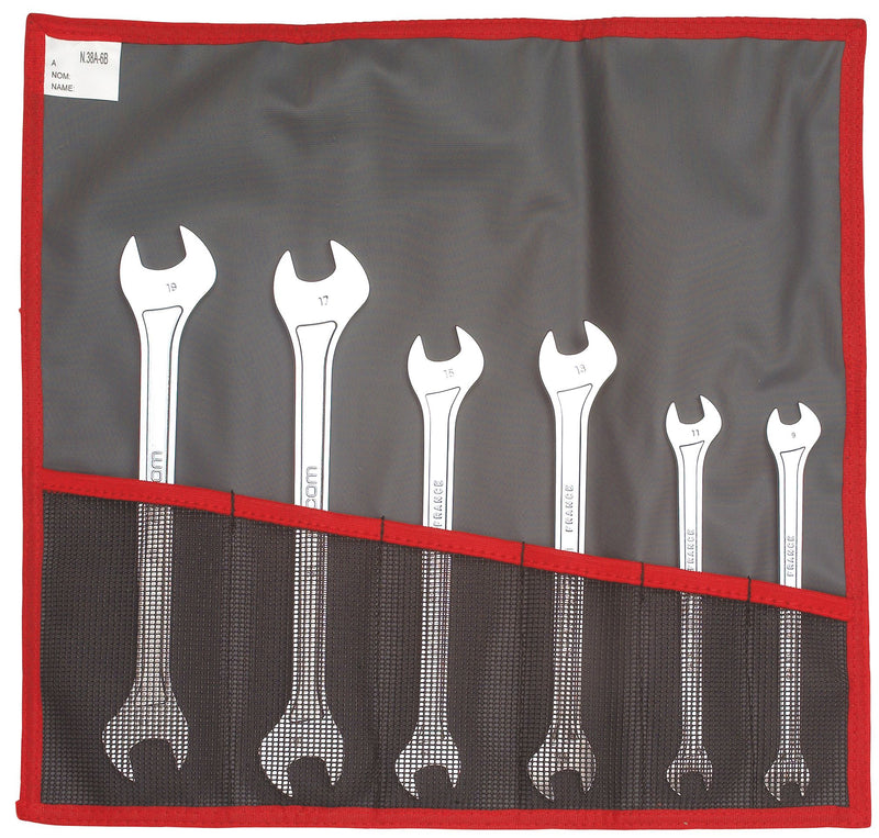 Facom 31.JE6T 6pce Metric 8-19mm EXTRA-SLIM Open End Spanner Wrench Set