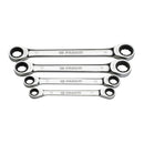 Facom 64.J4 4pce Metric 10-19mm Flat Ring Ratchet Spanner Set