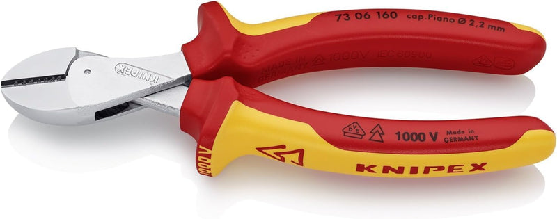 Knipex 73 06 160 160mm X-Cut® High Leverage VDE Diagonal Cutters