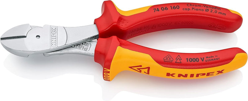 Knipex 74 06 160 160mm High Leverage VDE Diagonal Cutters