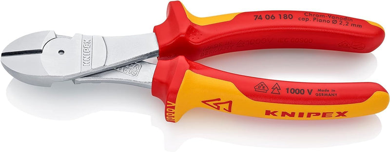 Knipex 74 06 180 180mm High Leverage VDE Diagonal Cutters