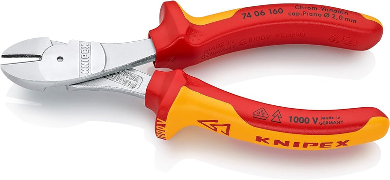 Knipex 74 06 160 160mm High Leverage VDE Diagonal Cutters