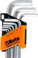 Beta 96BPC/SC9 9pce Metric Ball End Hex Allen Key Set 1.5-10mm