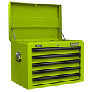 Sealey AP26059THV 5 Drawer Topchest with Ball-Bearing Slides - Green/Black
