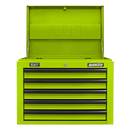 Sealey AP26059THV 5 Drawer Topchest with Ball-Bearing Slides - Green/Black