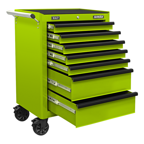 Sealey AP26479THV 7 Drawer Rollcab with Ball-Bearing Slides – Green/Black