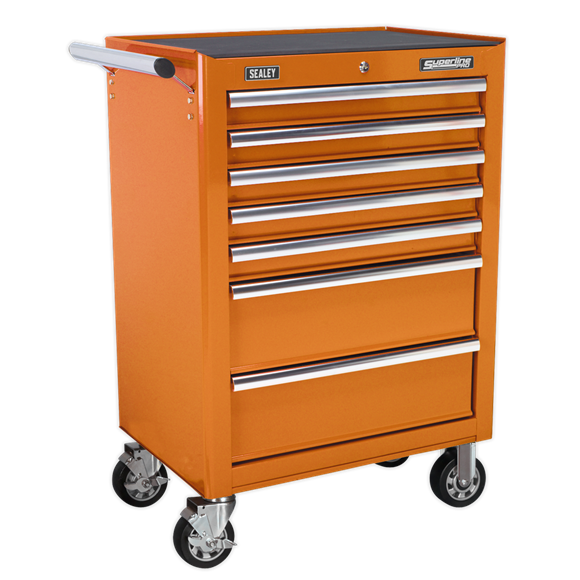 Sealey AP26479TO 7 Drawer Rollcab with Ball-Bearing Slides - Orange