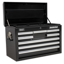 Sealey AP33089B 8 Drawer Topchest with Ball-Bearing Slides - Black