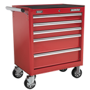 Sealey AP33459 5 Drawer Rollcab with Ball-Bearing Slides - Red