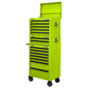 Sealey APSTACKTHV 14 Drawer Topchest, Mid-Box & Rollcab Combination with Ball-Bearing Slides - Green