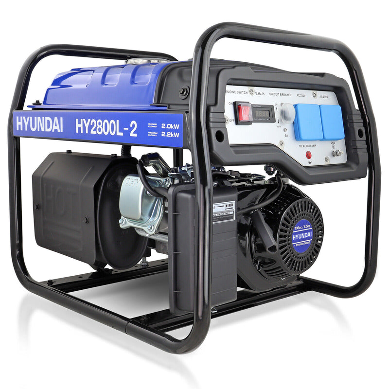 Hyundai HY2800L-2 Petrol Generator 2200W Recoil Start 2.2kW 2.8kVA Portable low noise