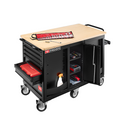 Facom ROLL.XXLHDWBS Wooden Top Mobile Workbench Tool Trolley - Black