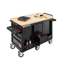 Facom ROLL.XXLHDWBS Wooden Top Mobile Workbench Tool Trolley - Black