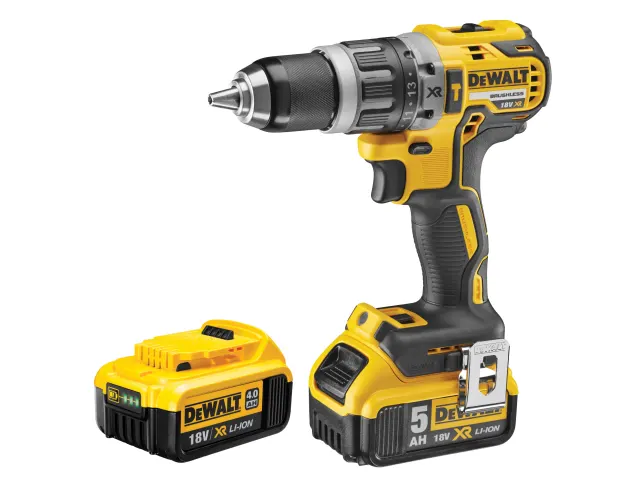 Dewalt DCD796PM XR 18v Brushless Hammer Drill C/W 1x 4.0Ah & 1x 5.0Ah Li-ion Batteries