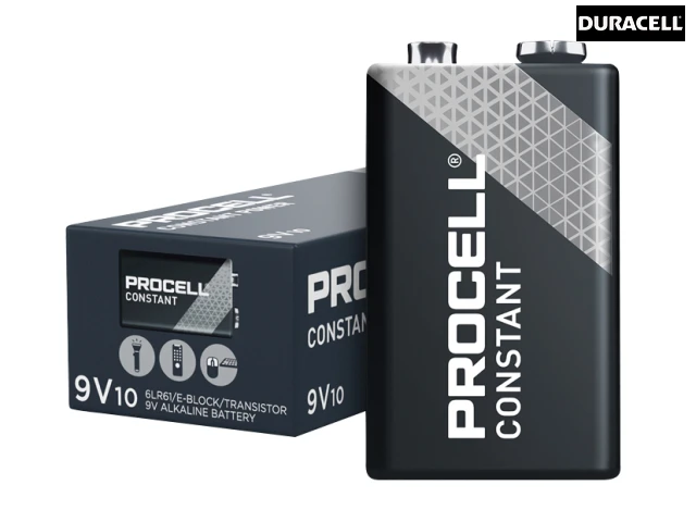 Duracell 9V PROCELL® Alkaline Constant Power Industrial Batteries (Pack 10)