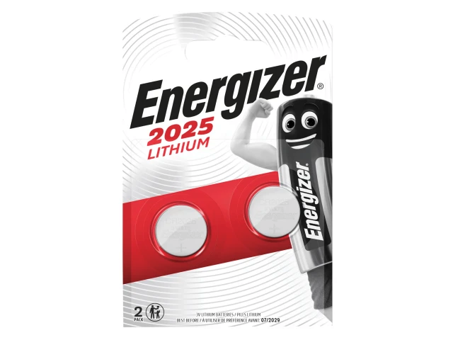 Energizer CR2025 Coin Lithium Battery (Pack 2)