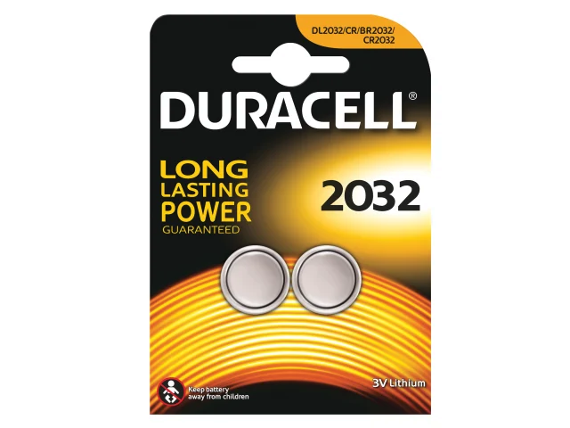 Duracell CR2032 Coin Lithium Battery (Pack 2)