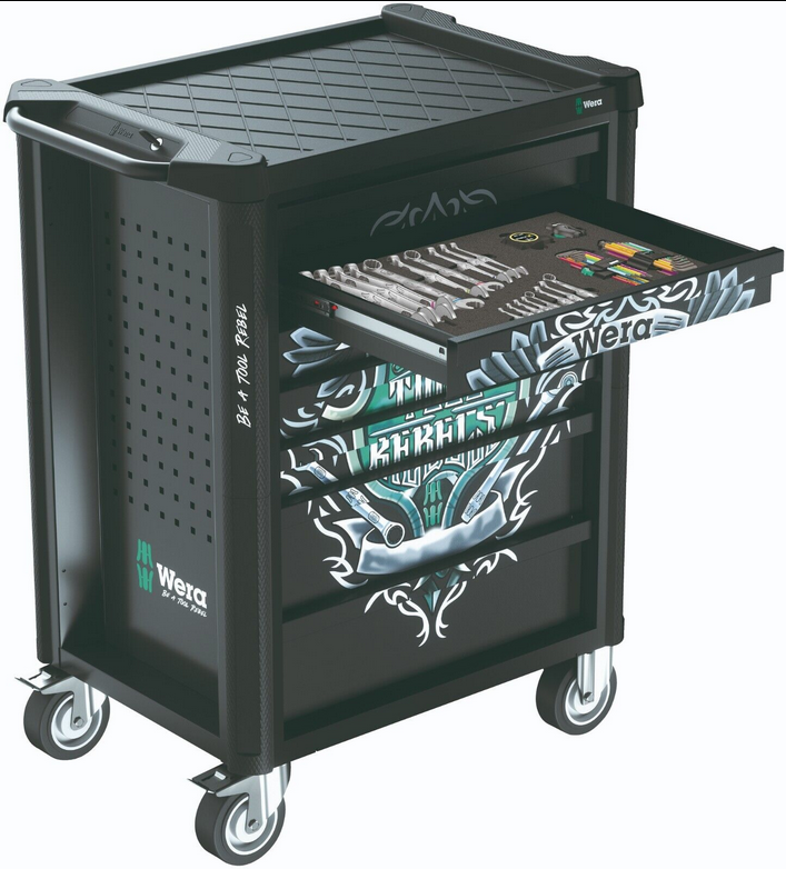 Wera 150130 78pc 9700 Tool Rebel Roller Cabinet 1