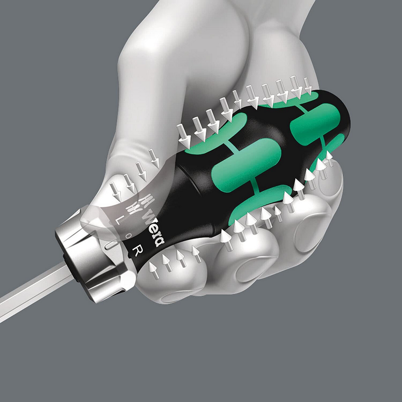 Wera 073660 7pce Kraftform Kompakt Ratcheting Bit Screwdriver